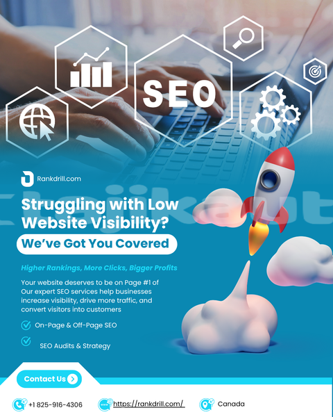 Big with watermark blue and white modern seo services instagram post