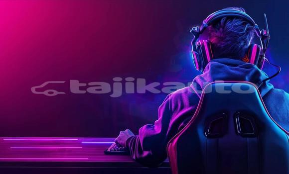 Medium with watermark ai generated futuristic esport background for gaming live streaming esport game tournament competition neon banner photo