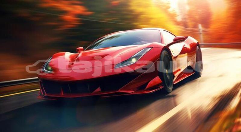 Big with watermark ai generated red sport car in motion free photo
