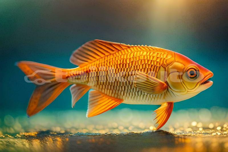 Big with watermark goldfish the sun water fish fish tank hd wallpaper ai generated free photo