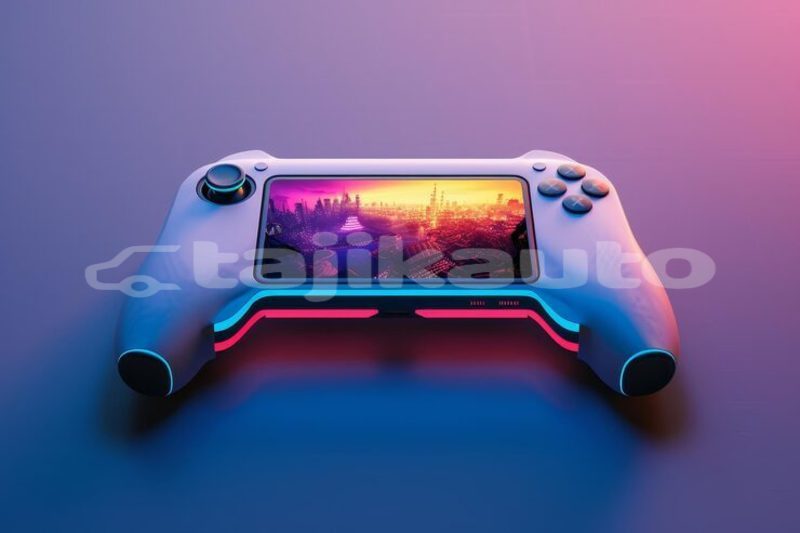 Big with watermark game controller with game it gaming console mockups presenting video games entertainment platforms 507704 44893